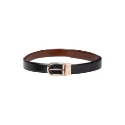Louis Philippe Black Leather Reversible Formal Belt for Men-image-35