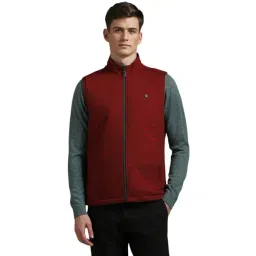 Louis Philippe Black Polyester Regular Fit Solid Jacket-picture-42