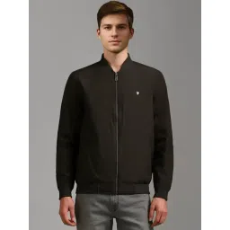 Louis Philippe Black Regular Fit Bomber Jacket-picture-20