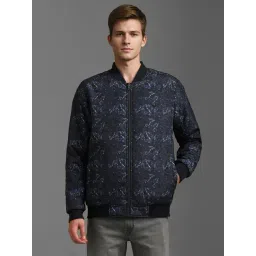 Louis Philippe Black Regular Fit Printed Jacket-picture-35