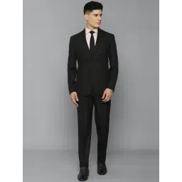 Louis Philippe Black Slim Fit Checks Two Piece Suit-picture-18