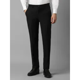 Louis Philippe Black Slim Fit Texture Trousers-picture-35