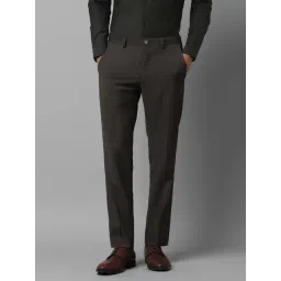 Louis Philippe Black Slim Fit Texture Trousers-picture-37