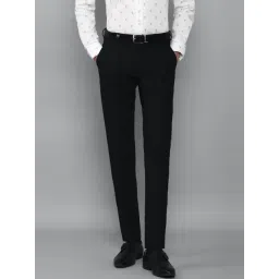 Louis Philippe Black Slim Fit Trousers-picture-19