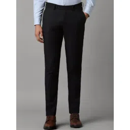 Louis Philippe Black Slim Fit Trousers-picture-20