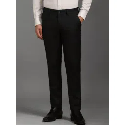 Louis Philippe Black Slim Fit Trousers-picture-36
