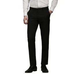Louis Philippe Black Slim Fit Trousers-picture-21