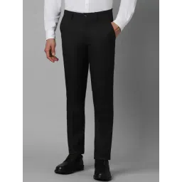 Louis Philippe Black Slim Fit Trousers-picture-41