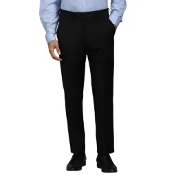 Louis Philippe Black Slim Fit Trousers-picture-34