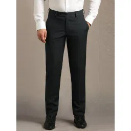 Louis Philippe Black Slim Fit Trousers-picture-10