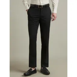 Louis Philippe Black Slim Fit Trousers-picture-11
