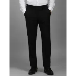 Louis Philippe Black Slim Fit Trousers-picture-30