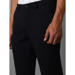 Louis Philippe Black Slim Fit Trousers image 4