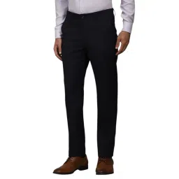 Louis Philippe Black Slim Fit Trousers image 3