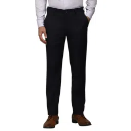 Louis Philippe Black Slim Fit Trousers image 1