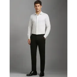 Louis Philippe Black Slim Fit Trousers image 5