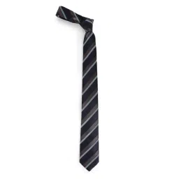 Louis Philippe Black Striped Tie-picture-10