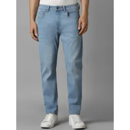 Louis Philippe Blue Cotton Regular Fit Jeans-picture-20