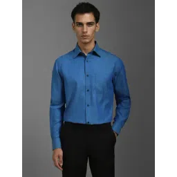 Louis Philippe Blue Cotton Regular Fit Printed Shirt-picture-19