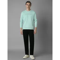 Louis Philippe Blue Cotton Regular Fit Printed Sweatshirt image 5