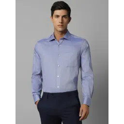 Louis Philippe Blue Cotton Regular Fit Shirt-picture-12