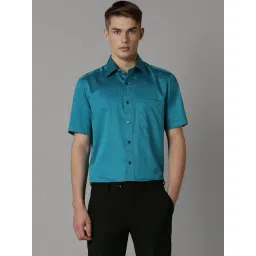 Louis Philippe Blue Cotton Regular Fit Shirt-picture-20