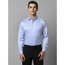 Louis Philippe Blue Cotton Regular Fit Shirt-picture-32