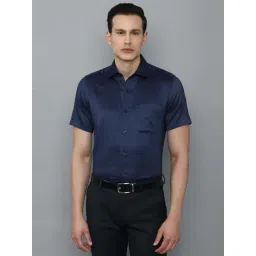 Louis Philippe Blue Cotton Regular Fit Shirt-picture-26
