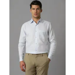 Louis Philippe Blue Cotton Regular Fit Shirt-picture-21