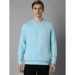 Louis Philippe Blue Cotton Regular Fit Sweatshirt-picture-18