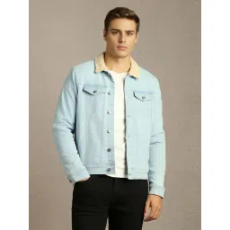 Louis Philippe Blue Cotton Slim Fit Jacket-picture-20