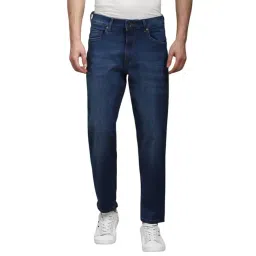 Louis Philippe Blue Cotton Slim Fit Jeans-picture-22