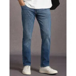 Louis Philippe Blue Cotton Slim Fit Jeans-picture-37