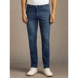 Louis Philippe Blue Cotton Slim Fit Jeans-picture-17