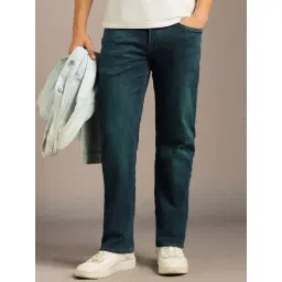 Louis Philippe Blue Cotton Slim Fit Jeans-picture-29