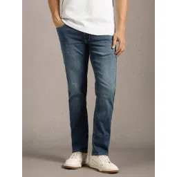 Louis Philippe Blue Cotton Slim Fit Jeans-picture-36