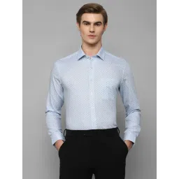 Louis Philippe Blue Cotton Slim Fit Printed Shirt-picture-22