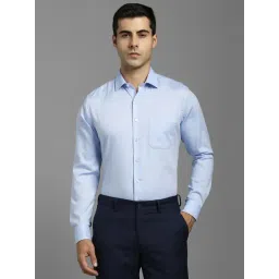 Louis Philippe Blue Cotton Slim Fit Shirt-picture-28