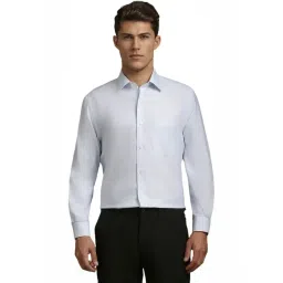 Louis Philippe Blue Regular Fit Texture Shirt-picture-16