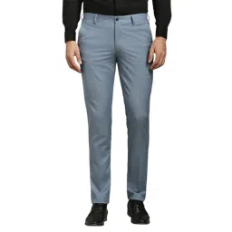 Louis Philippe Blue Slim Fit Trousers-picture-19