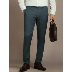 Louis Philippe Blue Slim Fit Trousers-picture-20