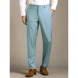 Louis Philippe Blue Slim Fit Trousers image 1
