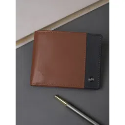 Louis Philippe Brown Color Block Wallet-picture-23