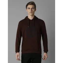 Louis Philippe Brown Cotton Regular Fit Hooded Sweatshirt-picture-10