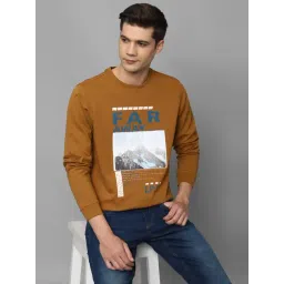 Louis Philippe Brown Cotton Regular Fit Printed Sweatshirt-picture-15
