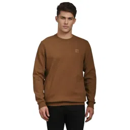 Louis Philippe Brown Cotton Regular Fit Sweatshirt-picture-41