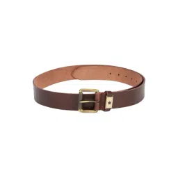 Louis Philippe Brown Leather Casual Belt for Men-picture-16