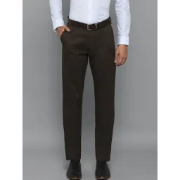 Louis Philippe Brown Slim Fit Trousers-picture-31