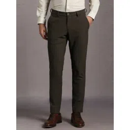 Louis Philippe Brown Slim Fit Trousers-picture-13