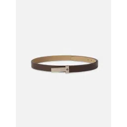Louis Philippe Brown Textured Leather Formal Belt-picture-19